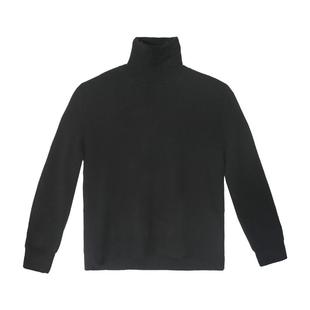 朴术男装秋冬季新款时尚内搭打底针织衫黑色保暖高领修身针织毛衣