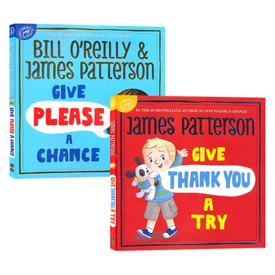 James Patterson Give Please a Chance Give Thank You A Try 儿童性格培育英语绘本2册 社交礼仪习惯养成 英文原版进口儿童图书