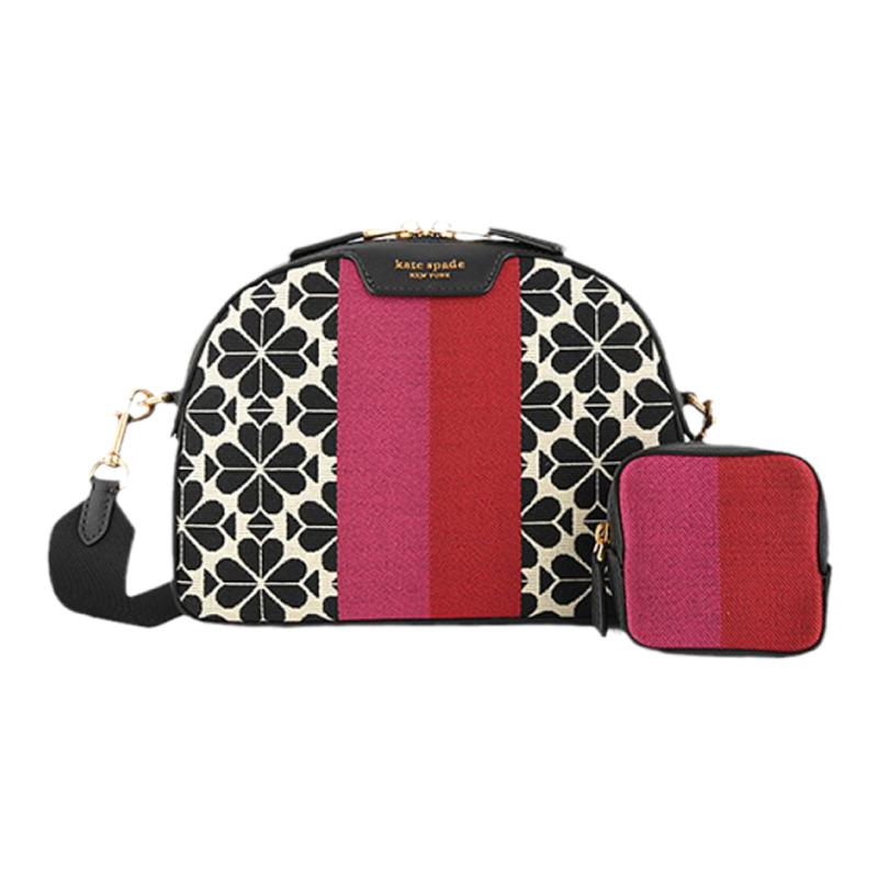 【日本直邮】KATE SPADE ks凯特丝蓓女士提花圆顶中号斜挎包单肩