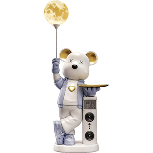 轻奢风暴力熊蓝牙音箱客厅摆件大型落地电视柜旁搬家乔迁新居礼物