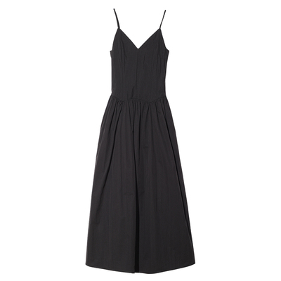 高密日本棉微皱吊带连衣裙