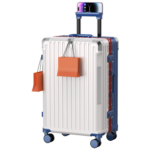 2025新款行李箱20寸小型可登机子母箱拉杆箱女铝框密码旅行箱加厚