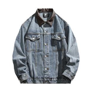 TIRED美式潮牌底特律牛仔衣夹克春秋情侣卡哈特上衣国潮外套男女