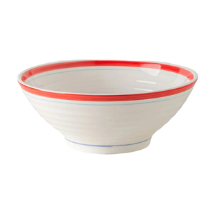 陶瓷红边釉下彩斗笠面碗面馆专用早点碗餐碗陶瓷碗商用拉面碗汤碗