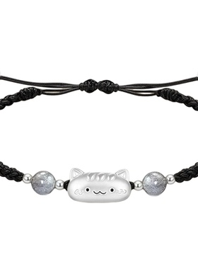 老凤祥足银猫咪手链送女友