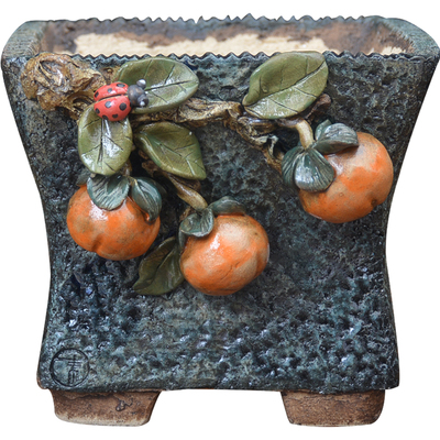 青藤麦饭石韩式手捏粗陶多肉植物