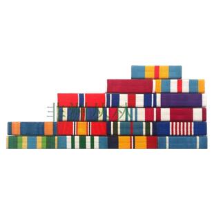 军迷美国空将军校官制服礼服胸前彩色布条胸章勋略章军衔资历章架