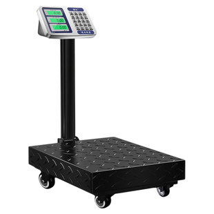 2025新款万向轮电子秤商用高精度150kg小型台秤称重300公斤磅秤