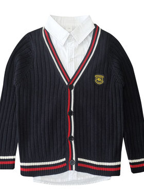 校园班服学院风儿童针织毛衣春秋