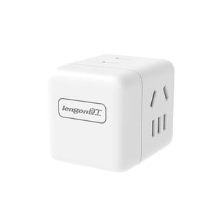 良工魔方插座多功能迷你转换器插头插线板排插无线扩展usb插排