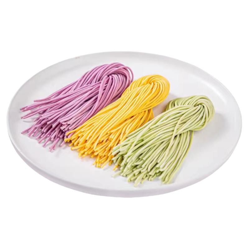 果蔬三色面蔬菜面彩色面条半干面商用批发面条低脂火锅面麻辣烫面