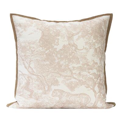 ELINLONYAIN咖色森林图案抱枕