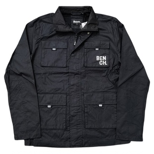 欧美范四大口袋轻薄棉质防水涂层开春型男翻领夹克外套Y030包邮