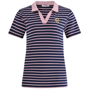 纯棉短袖t恤女装2026夏季新款条纹翻领polo衫大码女士体恤上衣服