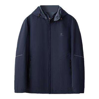 双面穿可脱卸帽夹克加厚保暖外套