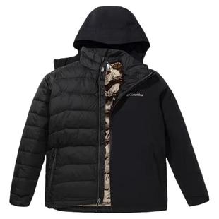 哥伦比亚户外男款金点防风防水700蓬羽绒内胆三合一冲锋衣WE6671