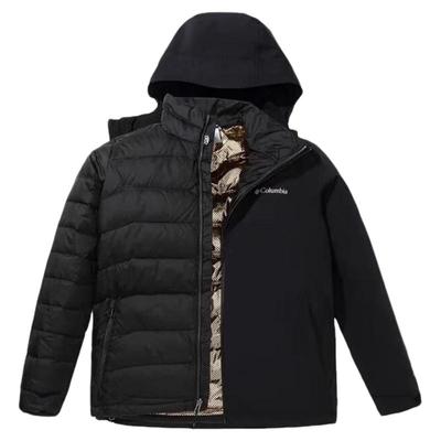 哥伦比亚户外男士金点防风防水700蓬羽绒内胆三合一冲锋衣WE6671