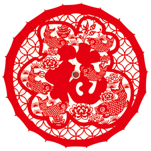 油纸伞2025春节元旦蛇年新款防水剪纸风格户外吊顶装饰餐饮年会伞