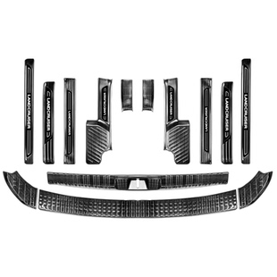 适用24-26款普拉多不锈钢门槛保护条霸道LC250后备箱防护板改装件