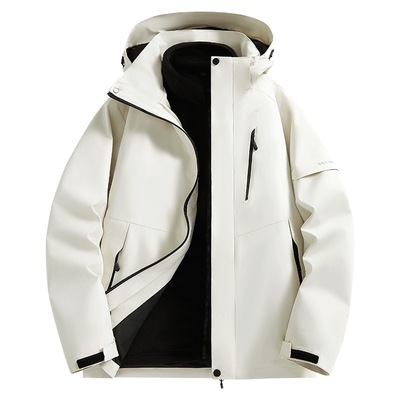 稻草人户外冲锋衣男女三合一春秋冬季防风防水可拆卸内胆外套潮流