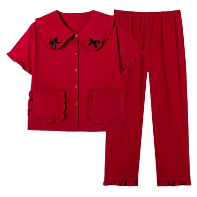 【浪莎】纯棉睡衣情侣短袖套装