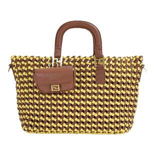 编织包手提大容量通勤文件电脑包2022秋冬新款休闲女包托特斜跨包