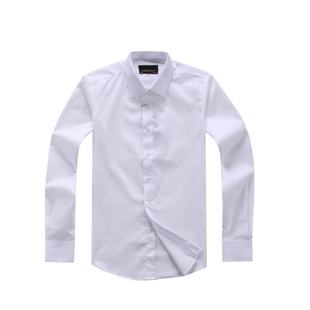 白衬衫男士长袖商务正装工作服新郎结婚面试修身免烫短袖白衬衣
