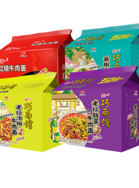 统一巧面馆藤椒泡椒酸菜方便面