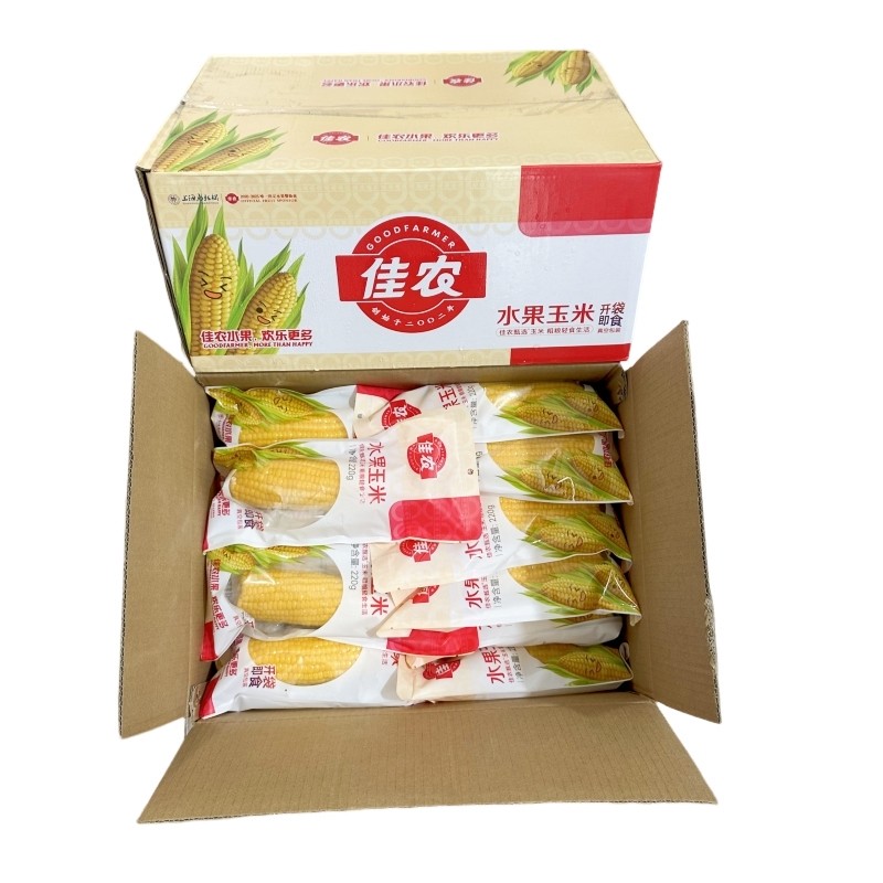 佳农水果型甜玉米棒30根整箱即食