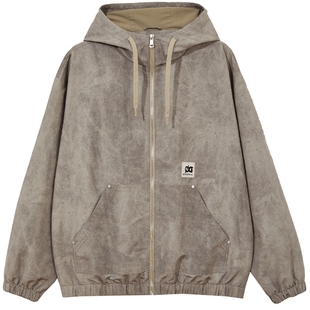 Jack Jones/杰克琼斯男装春夏季宽松25字母贴布抽绳连帽夹克外套