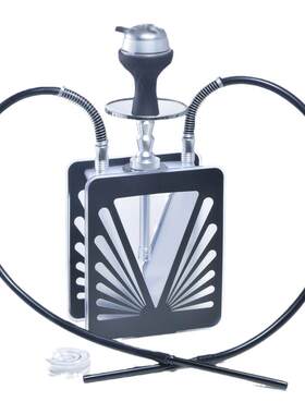 云南阿拉伯水烟双管带灯烟壶酒吧KTV大烟雾水烟壶hookah shisha