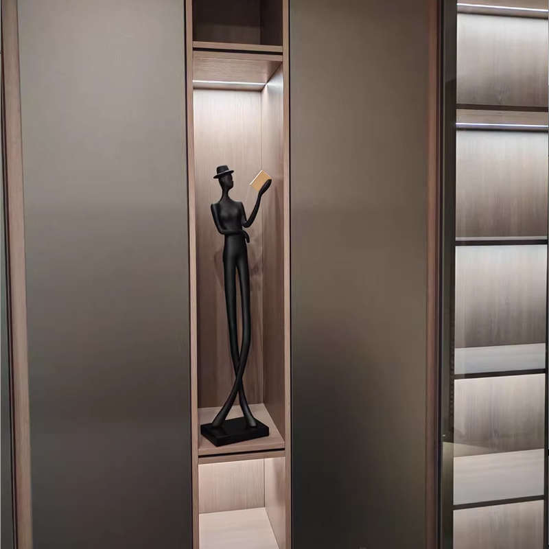 现代抽象落地雕塑看书人物装饰大摆件样板间客厅玄关艺术软装饰品