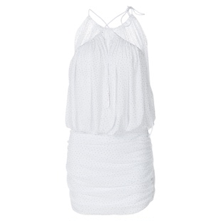 gusty纯欲辣妹交叉挂脖吊带裙复古y2k千禧辣妹烫钻垂坠包臀连衣裙