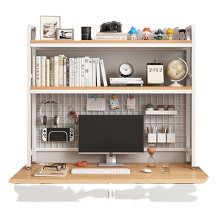 书桌置物架带网格桌上桌面整理架学生电脑桌多层洞洞板收纳架书架