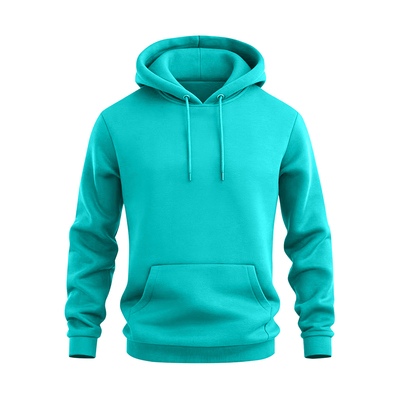 春秋纯色潮流美式连帽卫衣男款