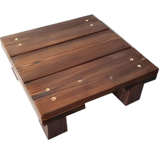 花托底座架垫高地台展示架子防腐碳化木家用增高架实木置物架定制