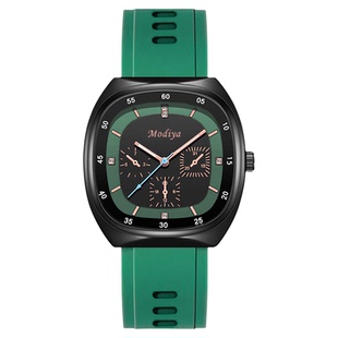 韩版爆款时尚学院风硅胶表带情侣表男女式石英手表潮流学生大表盘