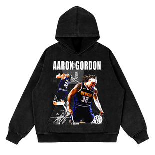 戈登美式数码直喷透气印花美式复古圆领高街潮牌休闲连帽卫衣男女