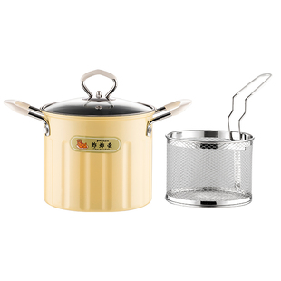 onlycook 油炸锅带滤网家用多功能小油锅炸炸壶省油天妇罗炸串锅