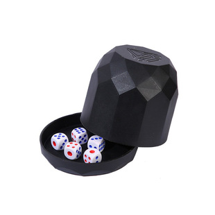 骰子骰盅套装酒吧塞子盅筛子色盅一整套甩子带底座筛盅喝酒摇色子