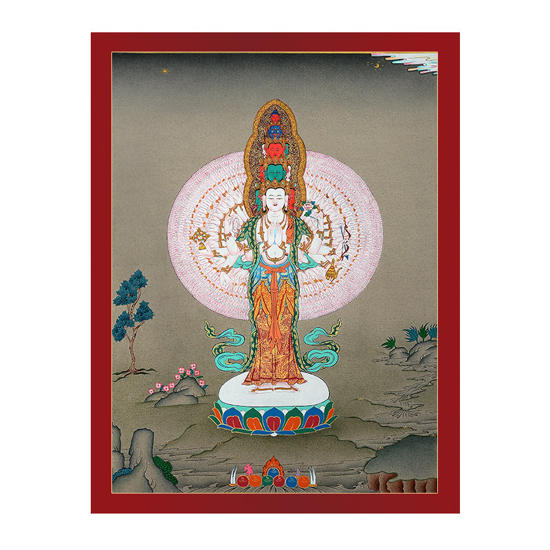 欧斯特唐卡装饰画尼泊尔画师手绘