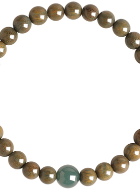 普陀山天然正品翡翠绿檀手链