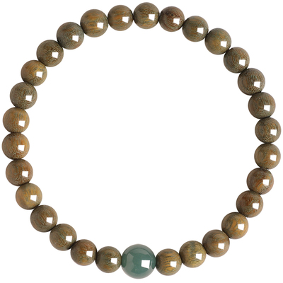 普陀山天然正品翡翠绿檀手链