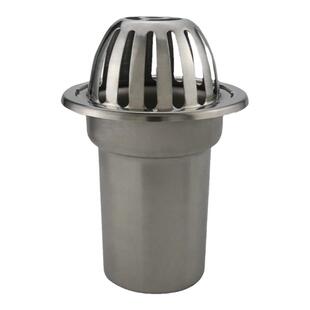 不锈钢加长110管凸地漏排水管防堵网楼顶雨水管87型漏斗方圆形4寸