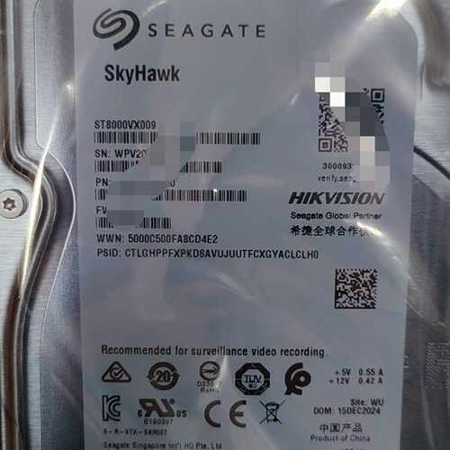 希捷SkyHawk ST8000VX009 8TB硬盘 全新议价