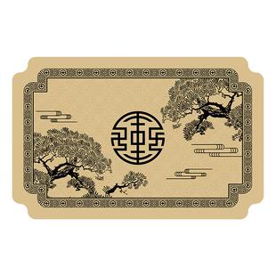 云鬓松中式茶席桌面吸水茶垫茶台垫布长条国风松茶台吸水杯软垫