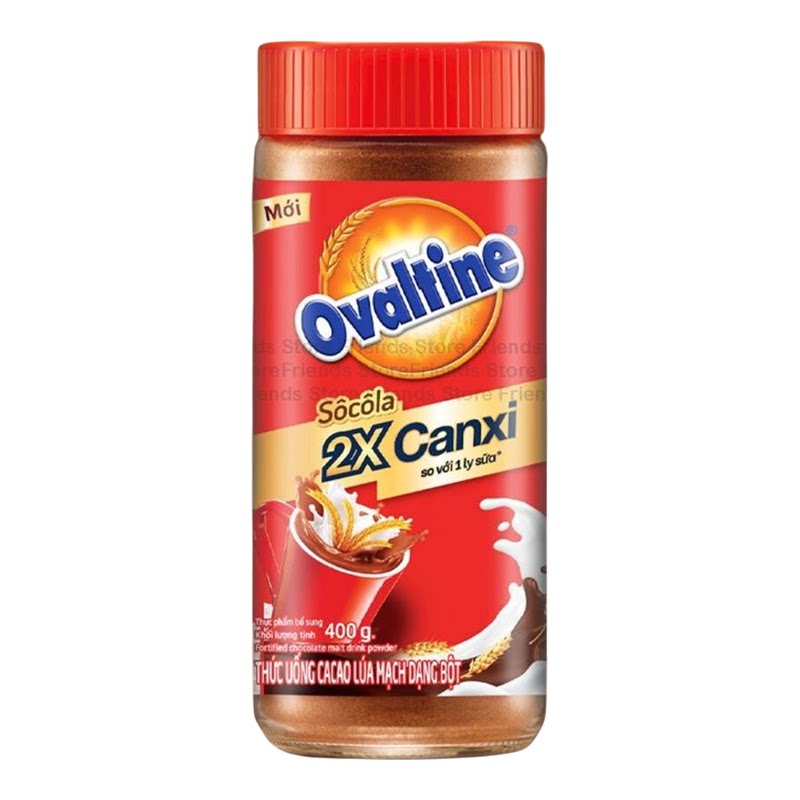 Ovaltine阿华田玻璃瓶装营养巧克力麦芽饮料400克×1冲泡即饮进口
