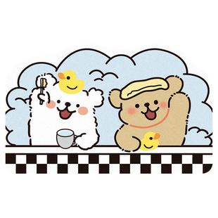 卡通硅藻泥浴室地垫沐浴房吸水垫卫生间门口卫浴厕所速干防滑脚垫