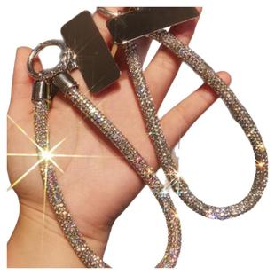 手机挂绳挂链手机链钥匙扣挂件高端奢华水钻闪钻钥匙扣挂脖水钻