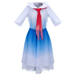 追光儿童舞蹈裙少儿舞蹈服飘扬的红领巾儿童演出服少儿合唱服。